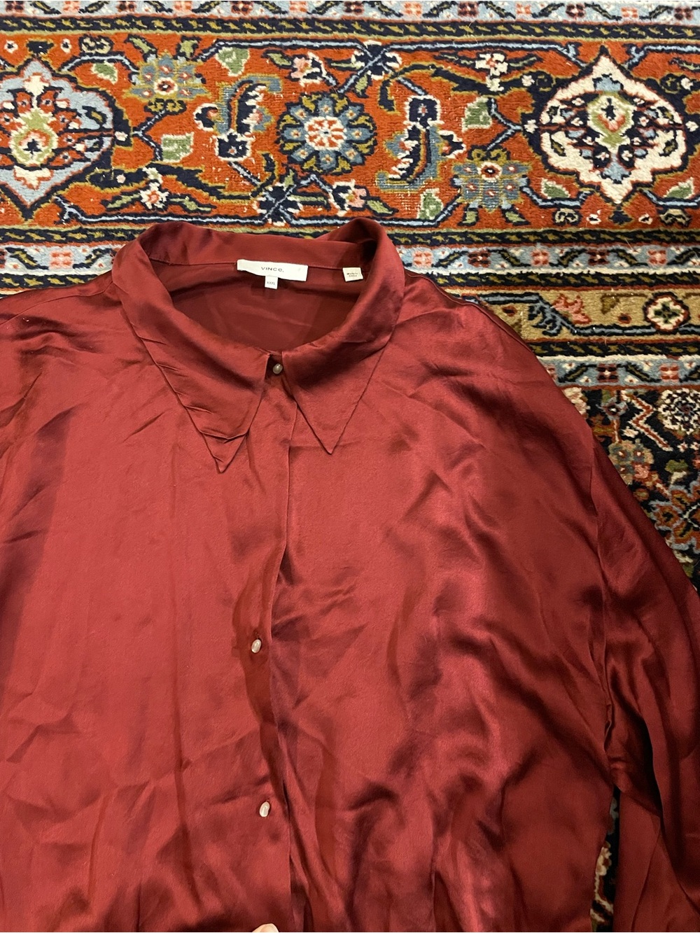 🍷Vince silk button up blouse🍷 - Picture 3 of 6